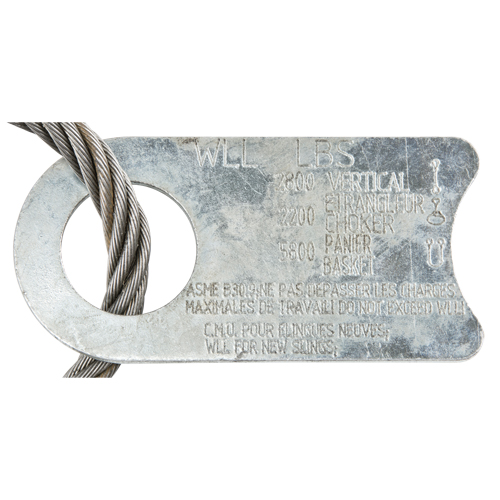 &eacute;lingue de levage &agrave; c&acirc;ble m&eacute;tallique - deux boucles Distribution Industrielle GC