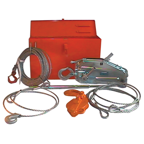 Palan &agrave; c&acirc;ble d'acier Tirfor TU17 en ensemble de r&eacute;cup&eacute;ration, Diam&egrave;tre du fil 5/16", Capacit&eacute; 2000  lb (1 tonne) Distribution Industrielle GC