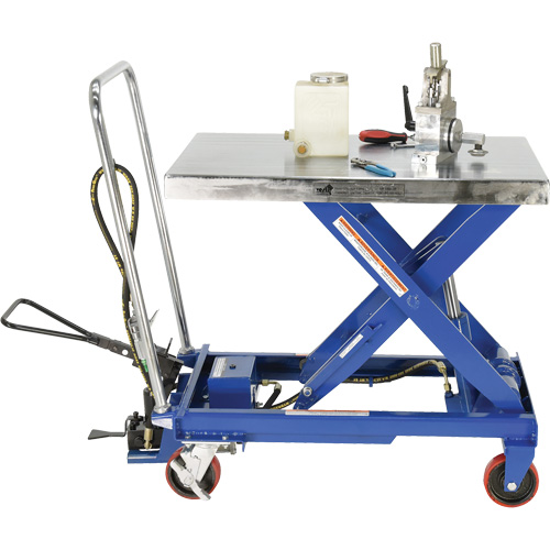 Table &eacute;l&eacute;vatrice &agrave; ciseaux hydraulique pneumatique, Acier, 32-1/2" lo x 19-3/4" la, Cap. 1000 lb Distribution Industrielle GC