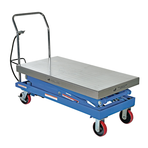 Table &eacute;l&eacute;vatrice &agrave; ciseaux hydraulique pneumatique, Acier, 47-1/4" lo x 24" la, Cap. 1500 lb Distribution Industrielle GC