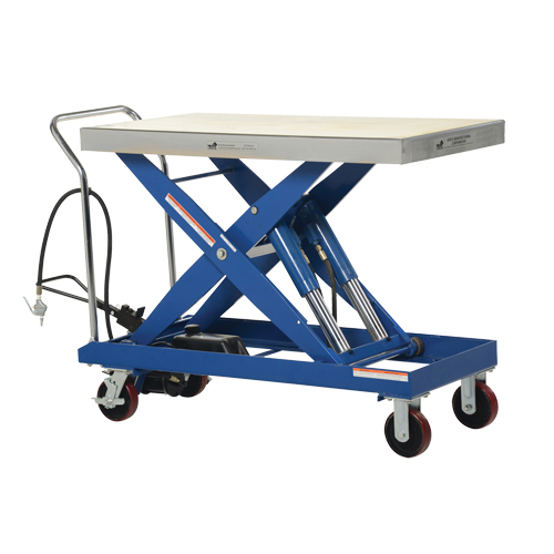 Table &eacute;l&eacute;vatrice &agrave; ciseaux hydraulique pneumatique, Acier, 47-1/2" lo x 24" la, Cap. 2000 lb Distribution Industrielle GC