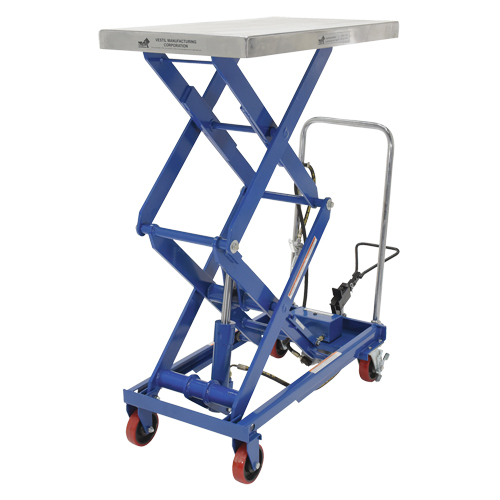 Table &eacute;l&eacute;vatrice &agrave; ciseaux hydraulique pneumatique, Acier, 35-1/2" lo x 20" la, Cap. 800 lb Distribution Industrielle GC