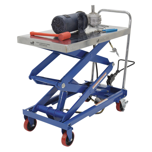 Table &eacute;l&eacute;vatrice &agrave; ciseaux hydraulique pneumatique, Acier, 35-1/2" lo x 20" la, Cap. 800 lb Distribution Industrielle GC