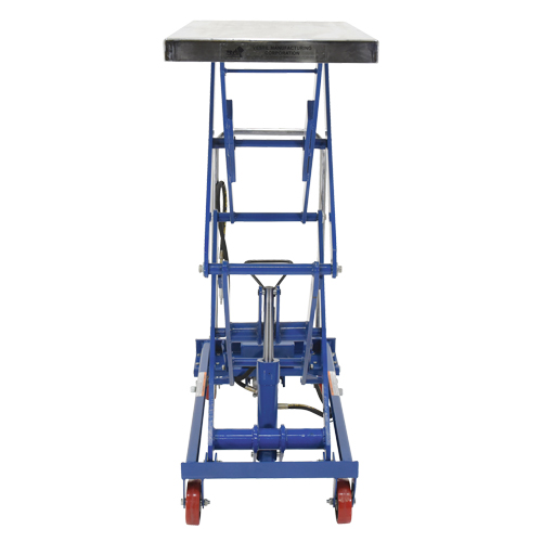 Table &eacute;l&eacute;vatrice &agrave; ciseaux hydraulique pneumatique, Acier, 35-1/2" lo x 20" la, Cap. 800 lb Distribution Industrielle GC