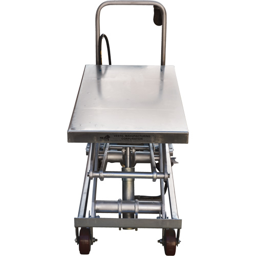 Table &eacute;l&eacute;vatrice &agrave; ciseaux hydraulique pneumatique, Acier inoxydable, 35-1/2" lo x 20" la, Cap. 800 lb Distribution Industrielle GC