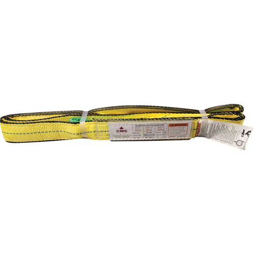 Polyester Web Sling, Double Ply, Twisted Eye, Type 4, 2" W x 8' L, 6400 lbs. Vertical Cap. Distribution Industrielle GC