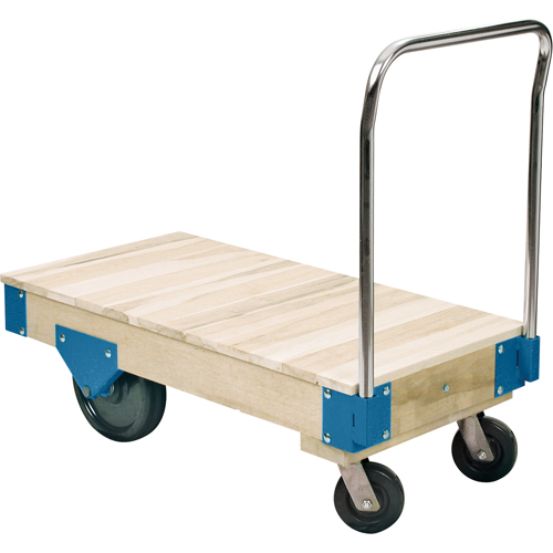 Chariots &agrave; plateforme - Chariots &agrave; plateforme tout en bois, 48" lo x 24" la, Capacit&eacute; de 3000 lb, Roues en Nylon Distribution Industrielle GC