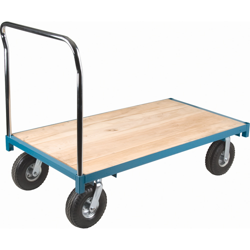 Chariot &agrave; plateforme robuste, 48" lo x 24" la, Capacit&eacute; de 1200 lb, Roues en Pneumatique Distribution Industrielle GC