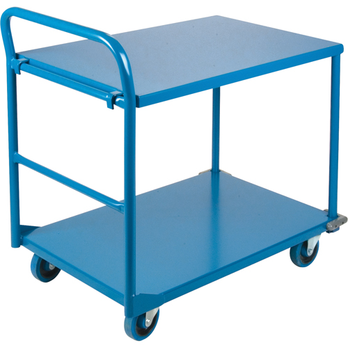 Shelf & Platform Truck, Steel, 24" W x 36" D x 40" H, 1300 lbs. Platform Capacity Distribution Industrielle GC