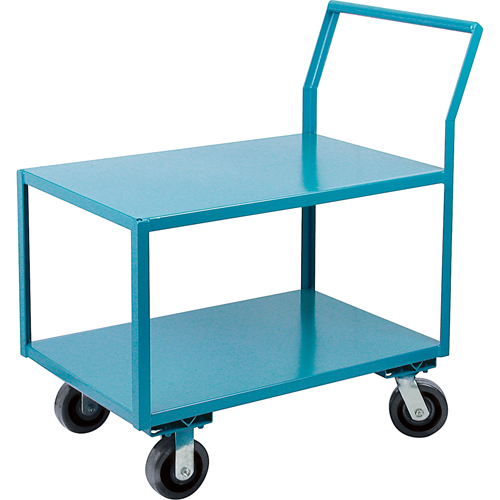Heavy-Duty Low Profile Shop Carts, 2 Tiers, 24" W x 60" D x 41" H, 2400 lbs. Cap. Distribution Industrielle GC