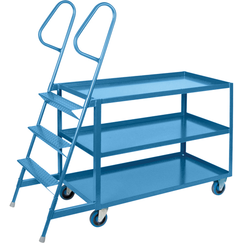 Chariots &agrave; cueillette, Acier, 24" la x 64" p, 3 tablettes, Capacit&eacute; 1200 lb Distribution Industrielle GC