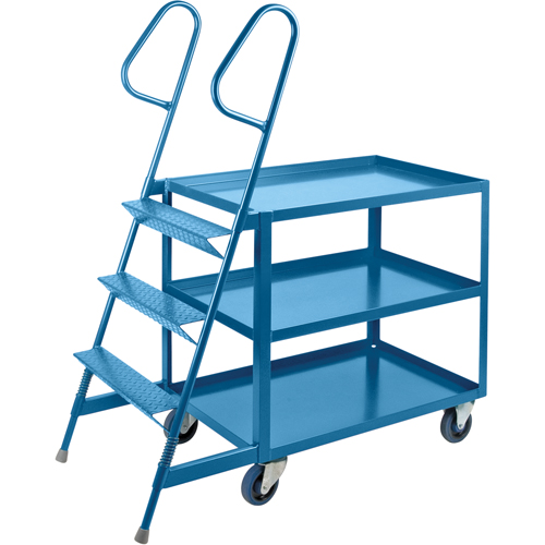 Stock Picking Carts, Steel, 24" W x 52" D, 3 Shelves, 1200 lbs. Capacity Distribution Industrielle GC