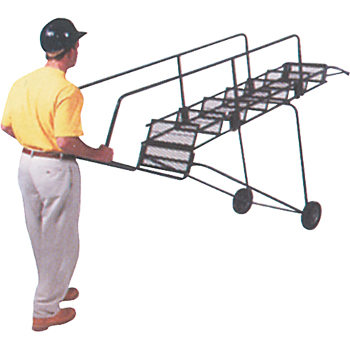 &eacute;chelles mobiles Fold-N-Store, 6 marches, Perfor&eacute;, Hauteur 60" Distribution Industrielle GC