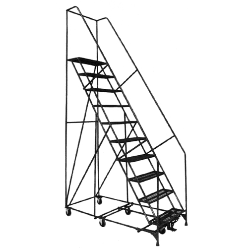 All Directional Ladders, 10 Steps, 24" Step Width, 100" Platform Height, Steel Distribution Industrielle GC