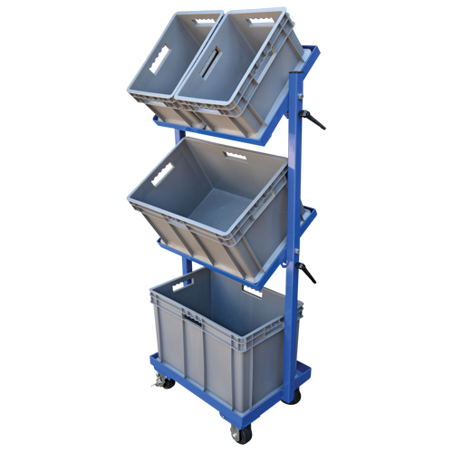 Chariot &agrave; cueillette, Acier, 30-11/16" la x 19-1/4" p, 3 tablettes, Capacit&eacute; 300 lb Distribution Industrielle GC