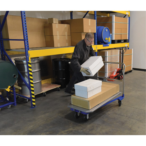 Platform Cart, 48" L x 24" W, 1500 lbs. Capacity, Mold-on Rubber Casters Distribution Industrielle GC