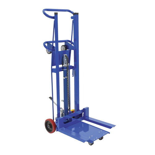 Empileur &agrave; plateforme, M&eacute;canisme Pompe au pied, Capacit&eacute; de 750 lb, Levage max de 52" Distribution Industrielle GC