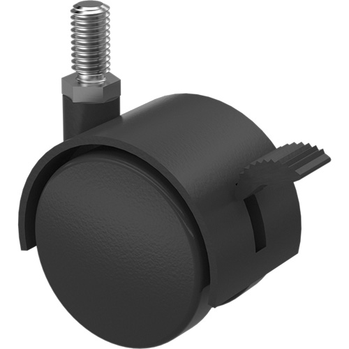 Twin Wheel Caster (300/400 Series), Swivel with Brake, 2" (51 mm) Dia., 75 lbs. (34 kg.) Capacity Distribution Industrielle GC