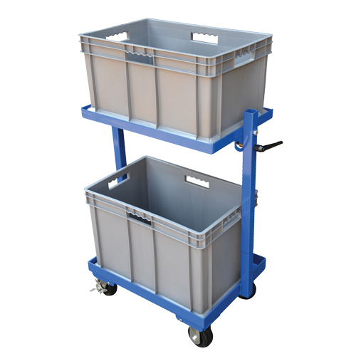 Chariot &agrave; cueillette, Acier, 30-11/16" la x 19-1/4" p, 2 tablettes, Capacit&eacute; 200 lb Distribution Industrielle GC