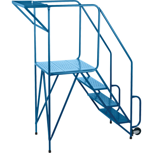 Mechanics/Maintenance Rolling Ladder, Steel, 4 Steps, 38" Platform Height Distribution Industrielle GC