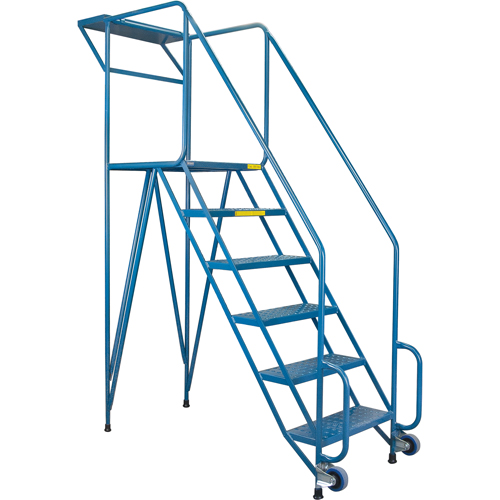 Mechanics/Maintenance Rolling Ladder, Steel, 6 Steps, 57" Platform Height Distribution Industrielle GC