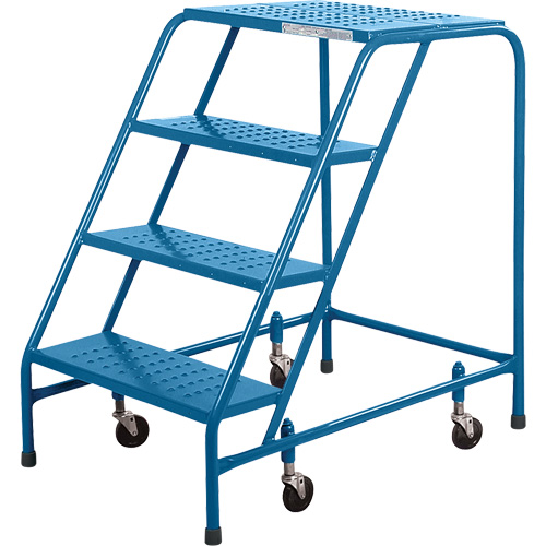 CSA Rolling Step Ladder, 4 Steps, 22" Step Width, 37" Platform Height, Steel Distribution Industrielle GC