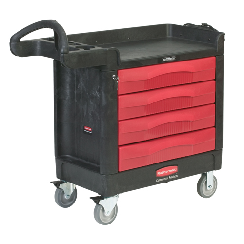 Armoires mobiles & centres de travail Trademaster, 4 tiroirs, 40-5/8" lo x 18-7/8" la x 38-3/8" h, Noir Distribution Industrielle GC
