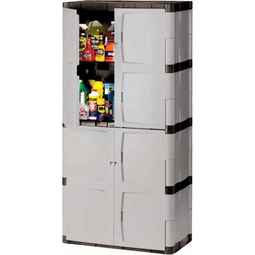 Armoire robuste, Plastique, 3 Tablettes, 72" h x 36" la x 18" P, Mica et charbon Distribution Industrielle GC