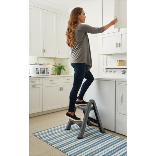 Folding Step Stool, 2 Steps, 19-1/2" x 20-1/2" x 22-3/4" High Distribution Industrielle GC