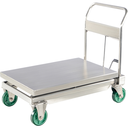 Hydraulic Scissor Lift Table, 35-1/2" L x 19-3/4" W, Stainless Steel, 1100 lbs. Capacity Distribution Industrielle GC