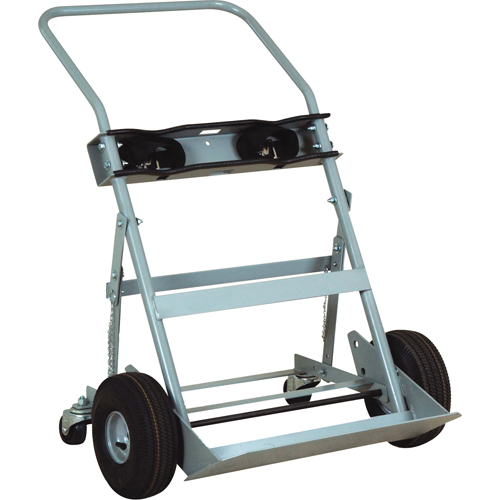 Chariots &agrave; quatre roues pour bouteilles, Roues Pneumatique, Base de 28" la x 6" lo, 1000 lb Distribution Industrielle GC