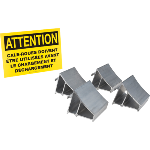 Ensemble de cales-roue en aluminium, 7" la x 6" p x 6" h Distribution Industrielle GC