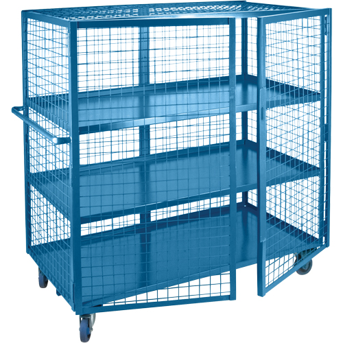 Chariot en treillis m&eacute;tallique, 3 niveaux, 51" lo x 32" la x 62,5" h, Cap. 1200 lb Distribution Industrielle GC