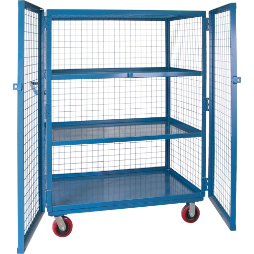 Chariot en treillis m&eacute;tallique, 3 niveaux, 51" lo x 32" la x 62,5" h, Cap. 2400 lb Distribution Industrielle GC