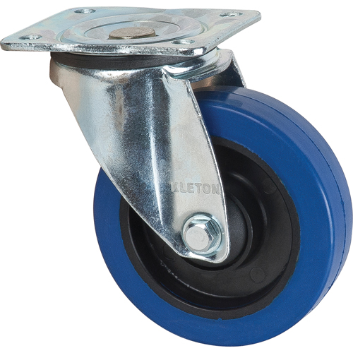 Blue Caster, Swivel, 5" (127 mm), Rubber, 400 lbs. (181 kg.) Distribution Industrielle GC