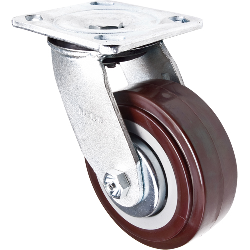 Roulette, Pivotant, 5" (127 mm), Polyur&eacute;thane, 650 lb (294 kg) Distribution Industrielle GC