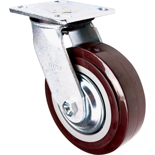 Roulette, Pivotant, 6" (152,4 mm), Polyur&eacute;thane, 850 lb (385 kg) Distribution Industrielle GC
