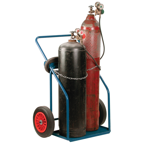 Gas Cylinder Carts, Rubber Wheels, 13" W x 25" L Base, 1000 lbs. Distribution Industrielle GC