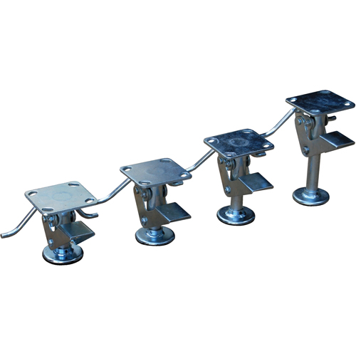 Floor Lock Brakes - Standard Duty, 6-13/16" Extended Height, 5-3/4" Retracted Height, Galvanized Distribution Industrielle GC