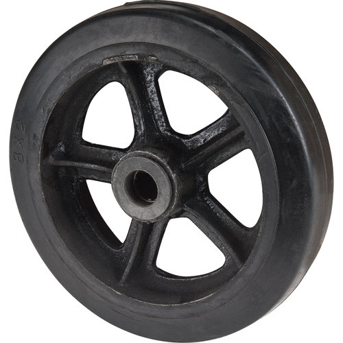 Mold-On Rubber Wheel, 8" (203 mm) Dia. x 2" (51 mm) W, 400 lbs. (181 kg.) Capacity Distribution Industrielle GC