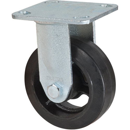 Mold-on Caster, Rigid, 5" (127 mm), Rubber, 440 lbs. (199 kg.) Distribution Industrielle GC