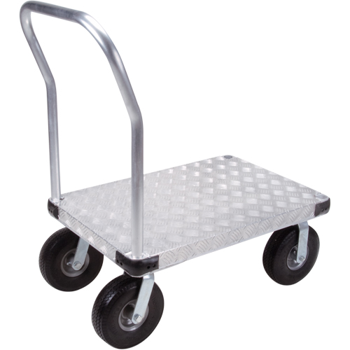Chariots &agrave; plateforme en aluminium, 24" la x 36" lo, 1200 lb cap, Roues Anticrevaison Distribution Industrielle GC