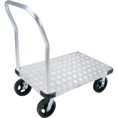 Chariots &agrave; plateforme en aluminium, 24" la x 36" lo, 2000 lb cap, Roues Caoutchouc moul&eacute; Distribution Industrielle GC