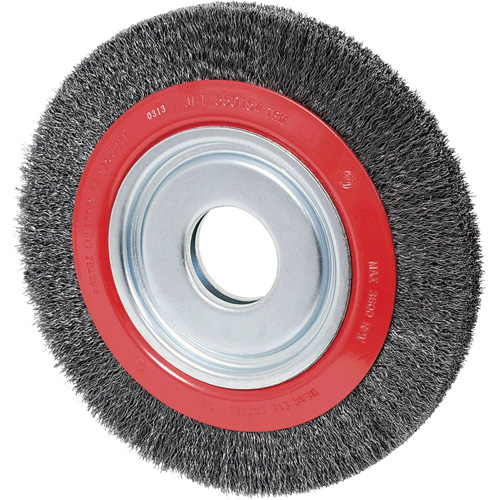 Crimped Wire Wheel, 12" Dia., 0.014" Fill, 2" Arbor Distribution Industrielle GC
