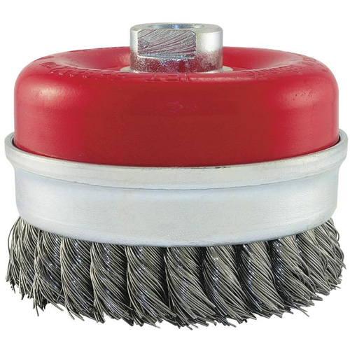 Knot Banded Cup Brush, 5" Dia. x 5/8"-11 Arbor Distribution Industrielle GC