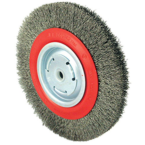 101G-2M Medium Wire Wheel, 8" Dia., 0.014" Fill, 1/2" - 2" Arbor Distribution Industrielle GC
