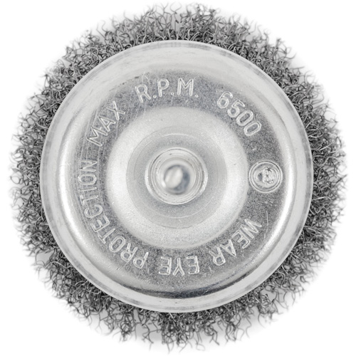 Brosse coupelle sertie sur tige Distribution Industrielle GC