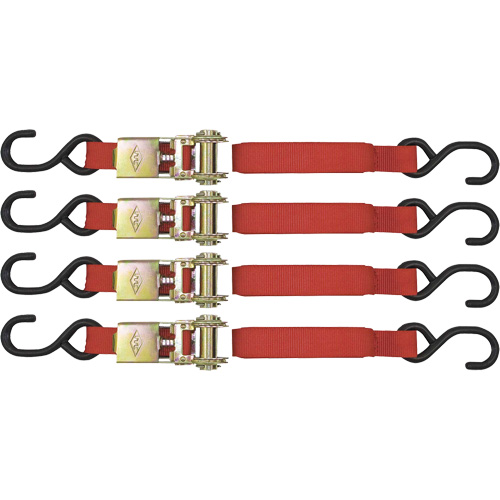 ITD-1154R Ratchet Tie Down Set, S-Hook, 1" W x 15' L, 1500 lbs. (680 kg) Working Load Limit Distribution Industrielle GC