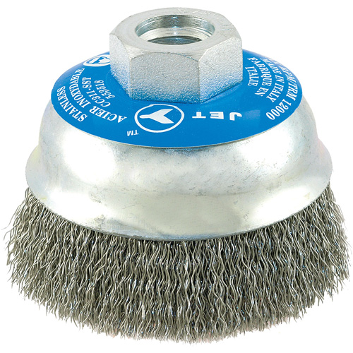 Brosse boisseau &agrave; fils cr&ecirc;p&eacute;s en acier inoxydable Distribution Industrielle GC