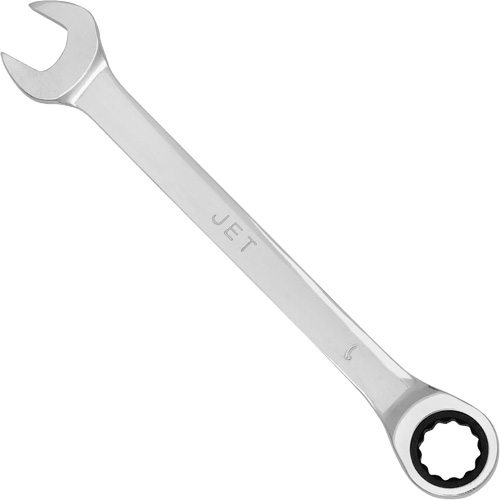 Cl&eacute; mixte &agrave; cliquet &agrave; motif long non r&eacute;versible, 9 mm, Fini Chrome Distribution Industrielle GC
